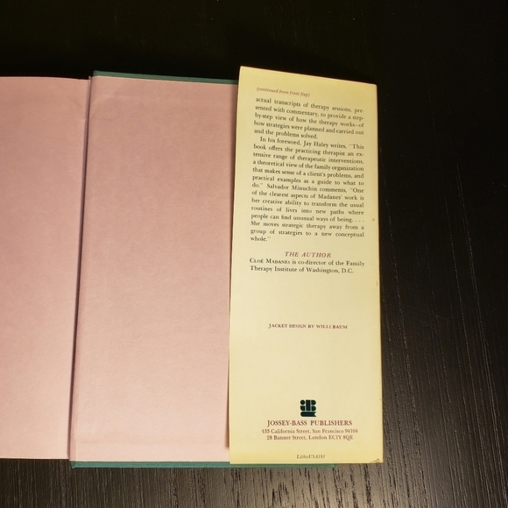 Strategic‎ Family Therapy by Cloe Madanes | Hardcover - Picture 5 of 7